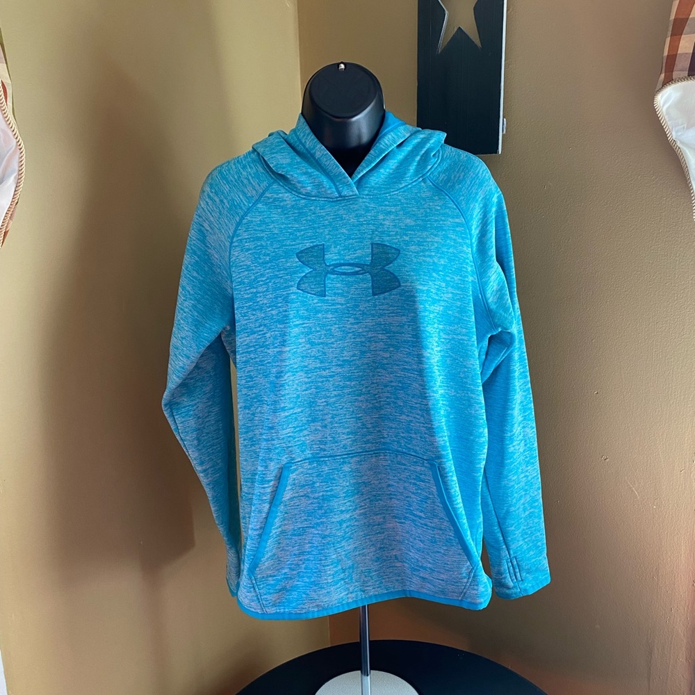 Under Armour Blue and White Hoodie Sweater